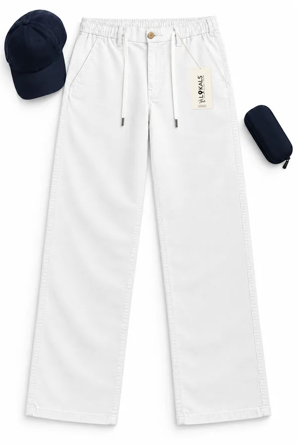 White_Straight_Fit_Trousers_For_Men