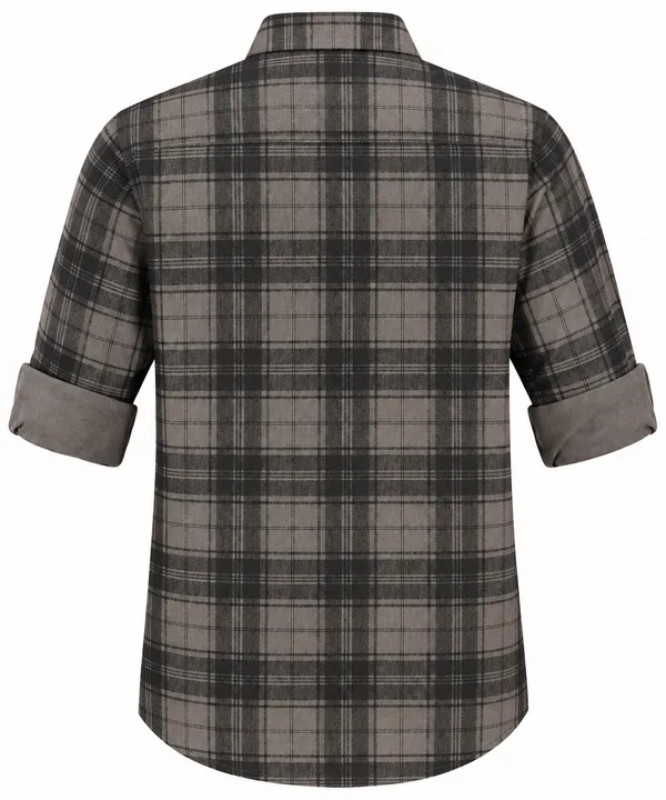 Grey_Checked_Casual_Shirt_For_Men