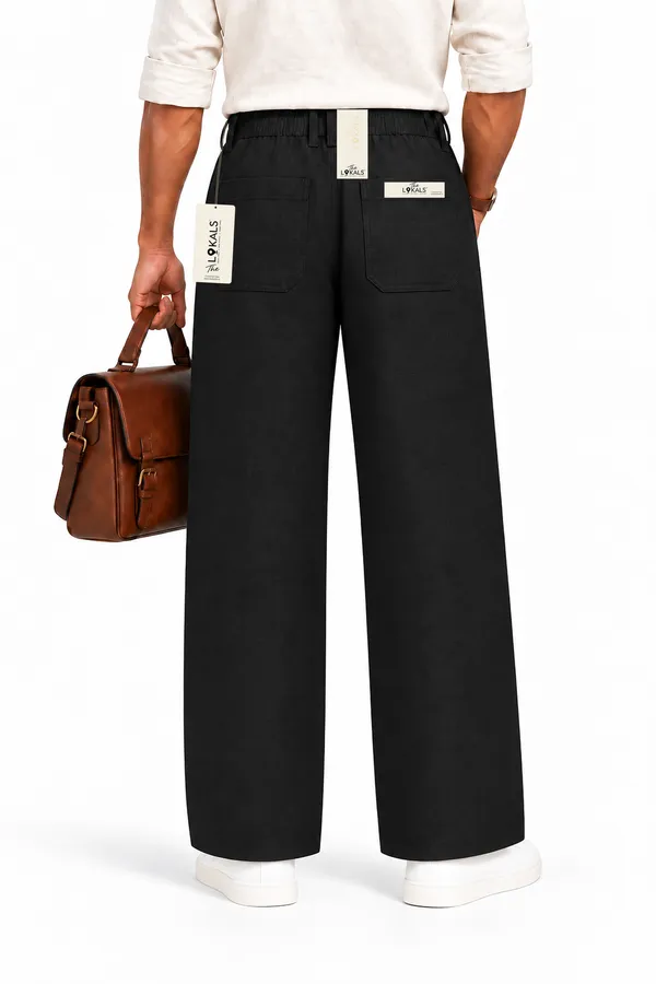 Black_Relaxed_Fit_Casual_Trousers_For_Men