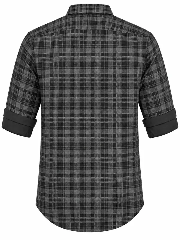 Charcoal_Checkered_Casual_Shirt_For_Men
