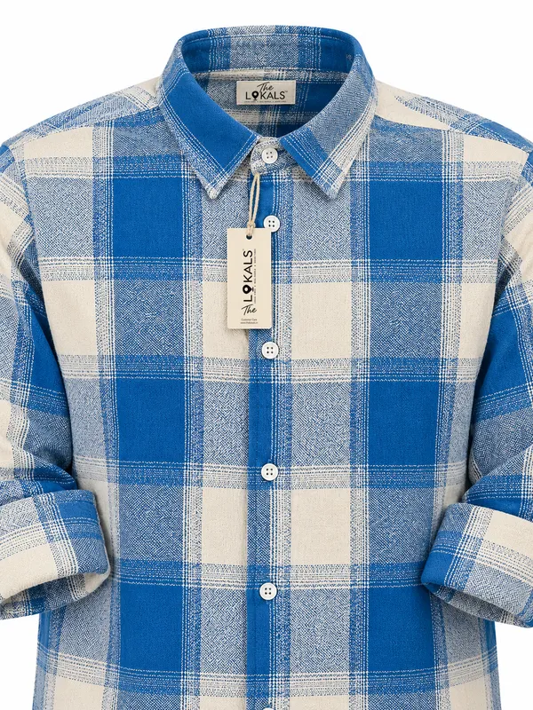 Blue_Checkered_Full_Sleeve_Shirt_For_Men