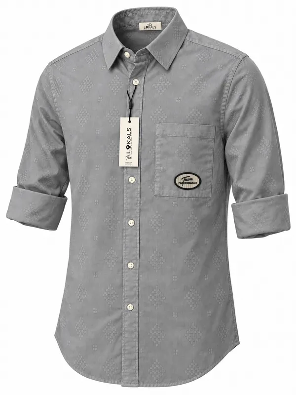 Grey_Patterned_Casual_Shirt_For_Men