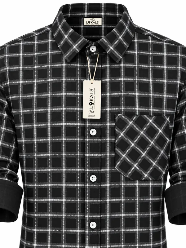 Black_Checkered_Full_Sleeve_Shirt_For_Men