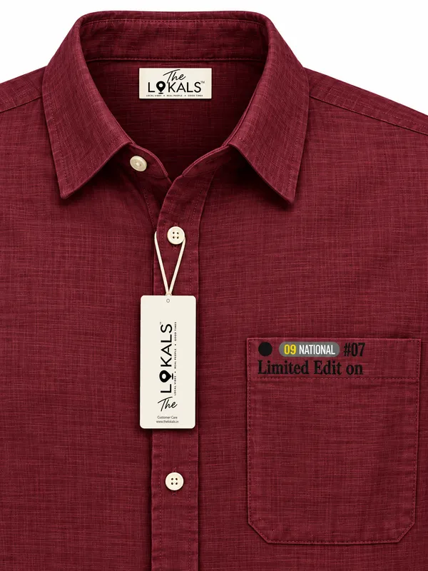 Maroon_Textured_Casual_Shirt_For_Men