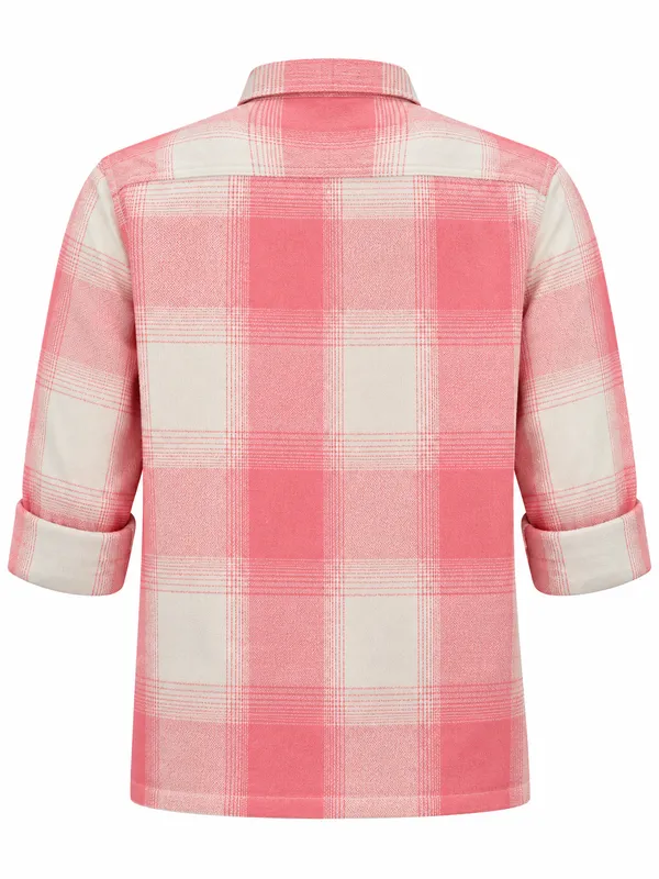 Pink_Checked_Casual_Shirt_For_Men