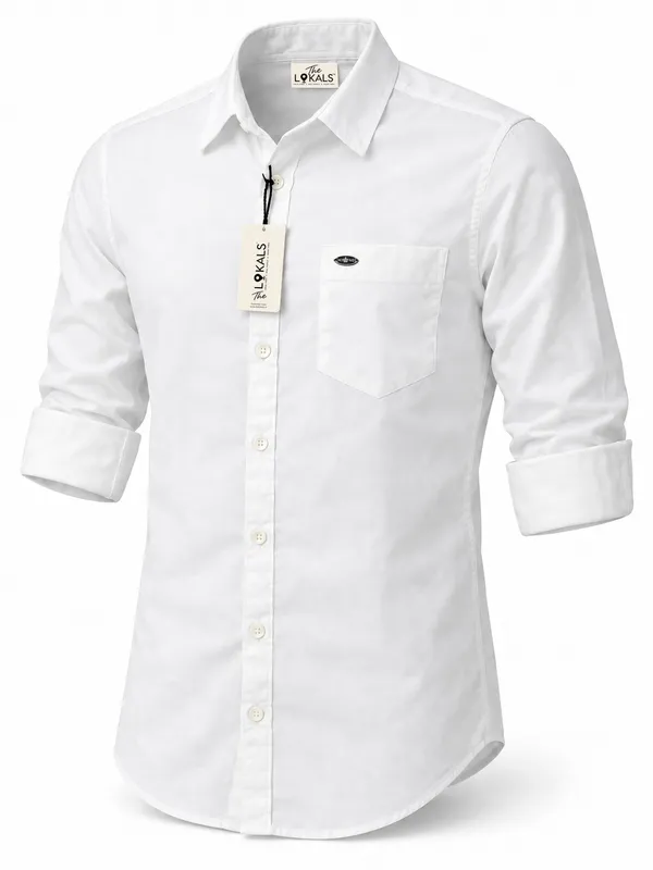 White_Casual_Full_Sleeve_Shirt_For_Men