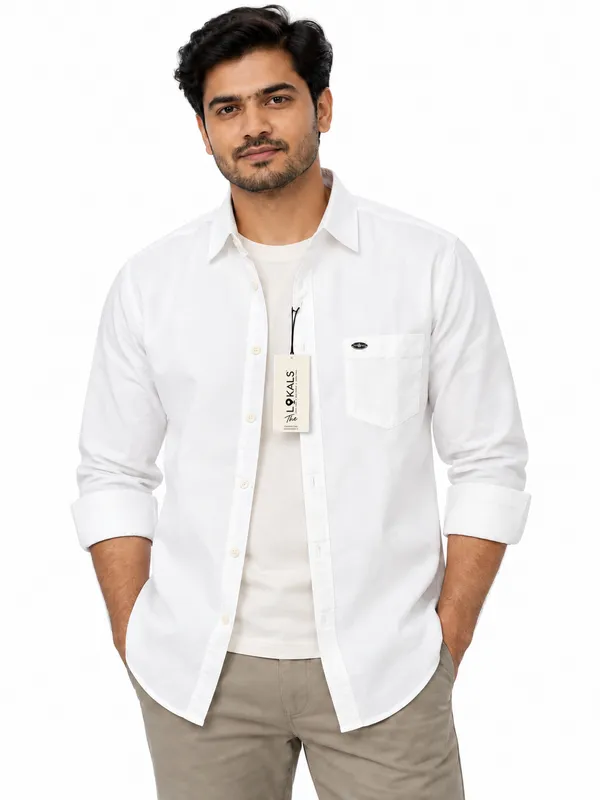 White_Casual_Full_Sleeve_Shirt_For_Men