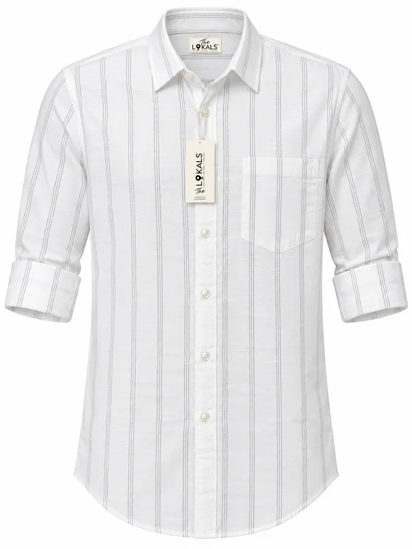 White_Striped_Casual_Shirt_For_Men