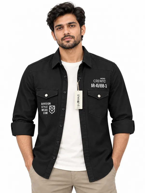 Black_Casual_Full_Sleeve_Shirt_For_Men