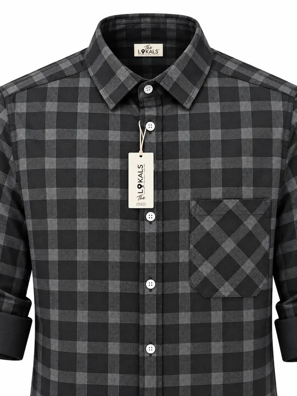 Black_Checked_Casual_Shirt_For_Men