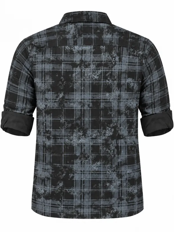 Black_Plaid_Casual_Shirt_For_Men