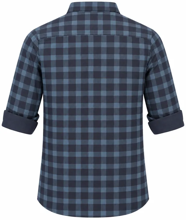 Navy_Blue_Checkered_Full_Sleeve_Shirt_For_Men