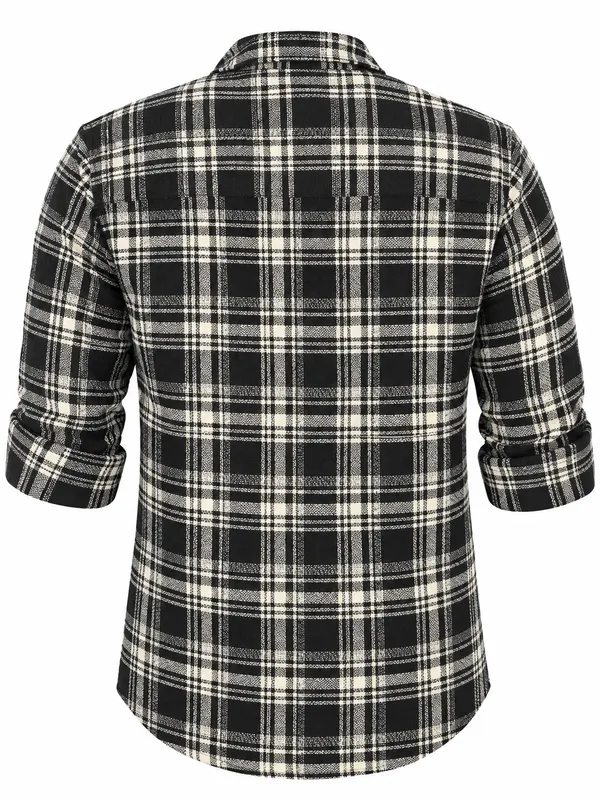 Black_Plaid_Casual_Shirt_For_Men
