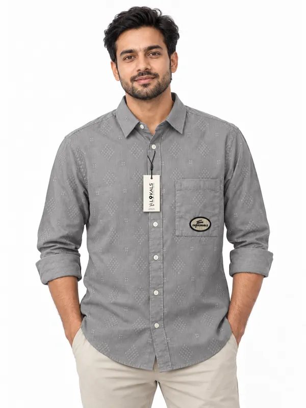 Grey_Patterned_Casual_Shirt_For_Men