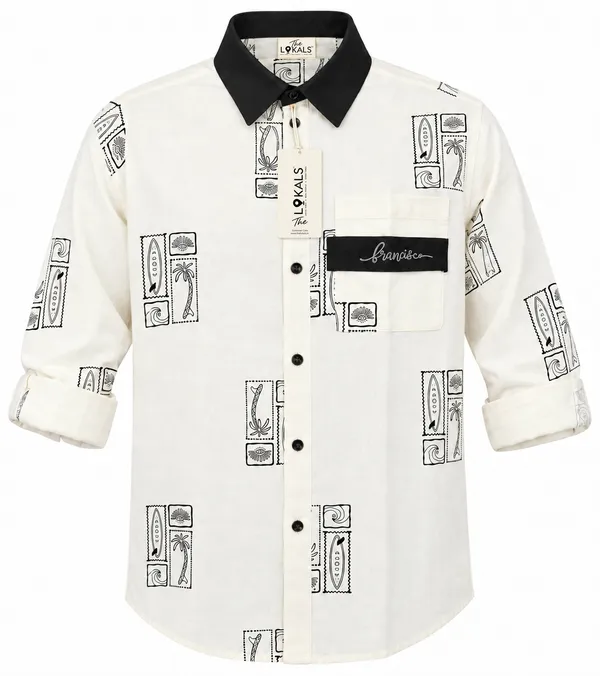 Off_White_Printed_Casual_Shirt_For_Men