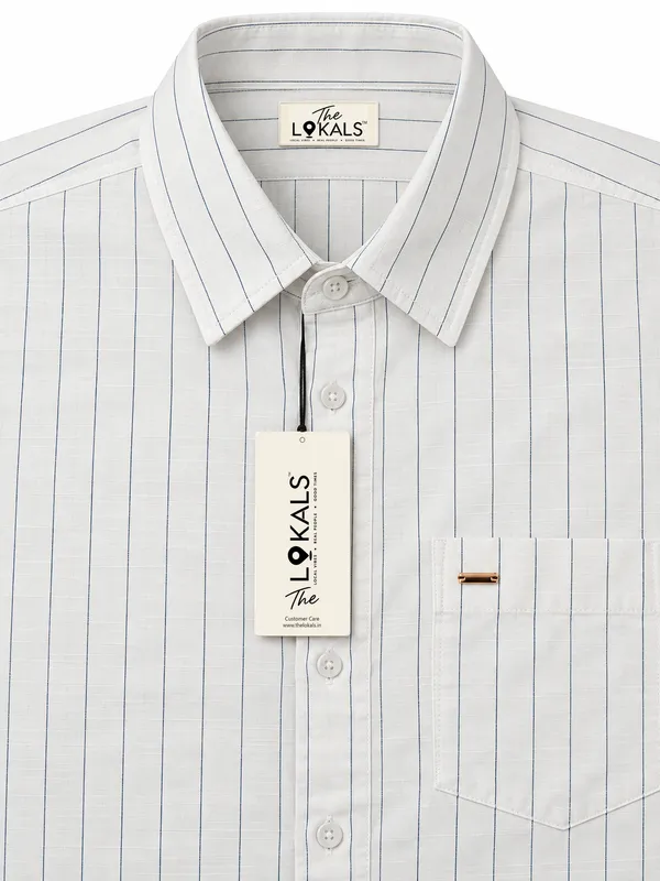 White_Striped_Regular_Fit_Shirt_For_Men