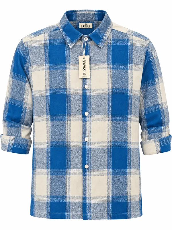 Blue_Checkered_Full_Sleeve_Shirt_For_Men