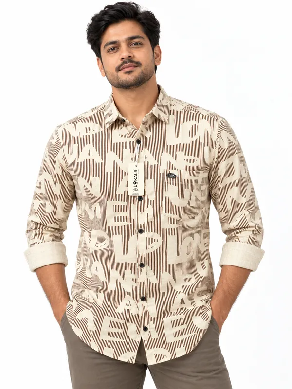 Beige_Printed_Casual_Shirt_For_Men
