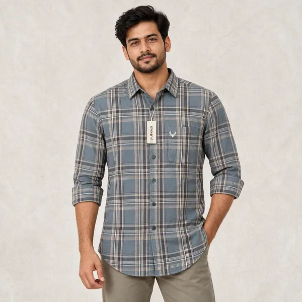Grey_Checked_Regular_Fit_Shirt_For_Men