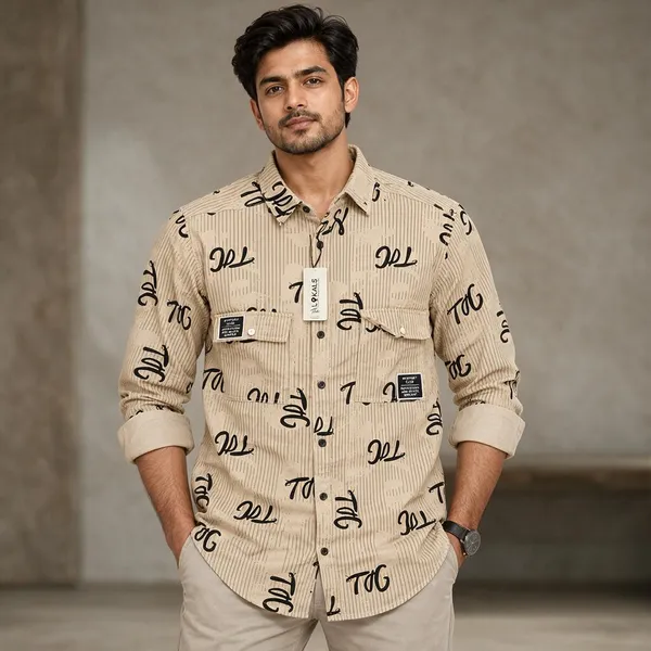 Beige_Printed_Full_Sleeve_Casual_Shirt_For_Men