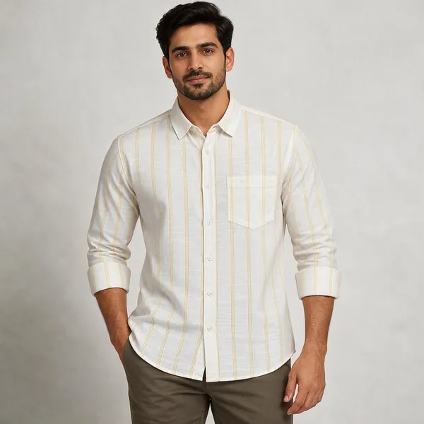 White_Striped_Casual_Shirt_For_Men