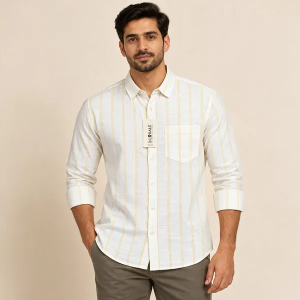 White_Striped_Casual_Shirt_For_Men