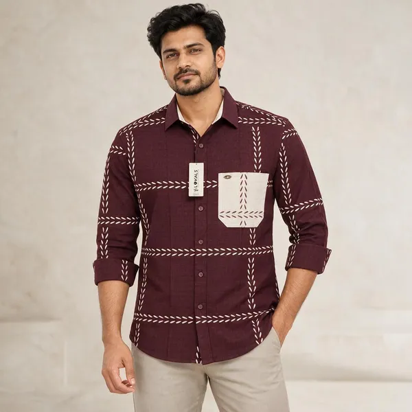 Maroon_Printed_Casual_Shirt_For_Men