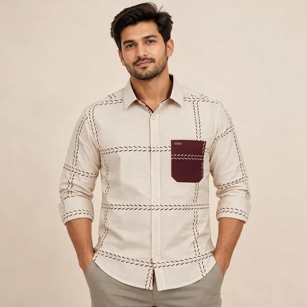 Beige_Printed_Casual_Shirt_For_Men