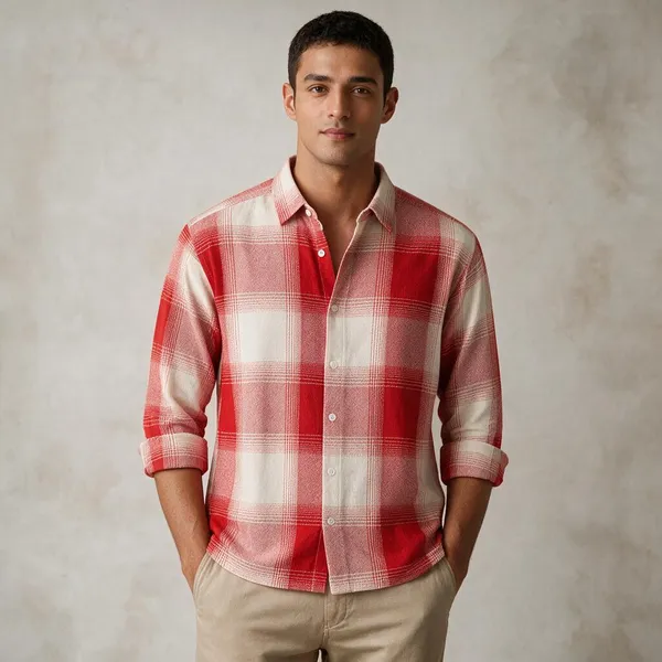 Red_Checked_Regular_Fit_Shirt_For_Men