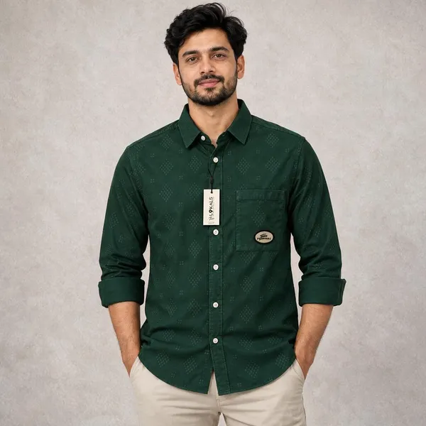 Green_Printed_Casual_Shirt_For_Men