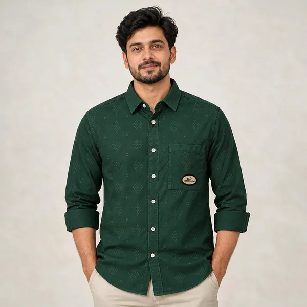 Green_Printed_Casual_Shirt_For_Men