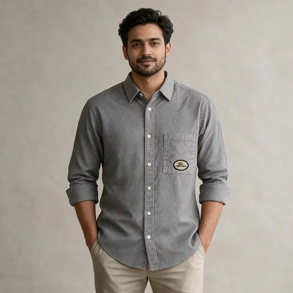 Grey_Patterned_Casual_Shirt_For_Men