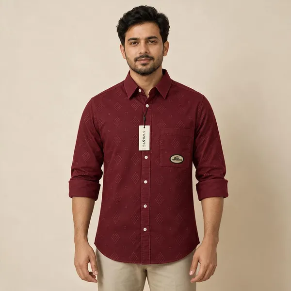Maroon_Casual_Fit_Shirt_For_Men