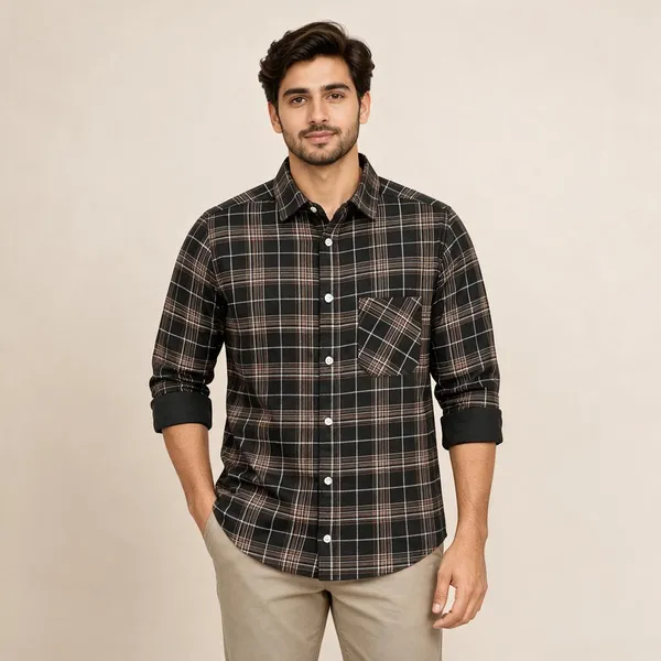 Black_Checked_Casual_Shirt_For_Men