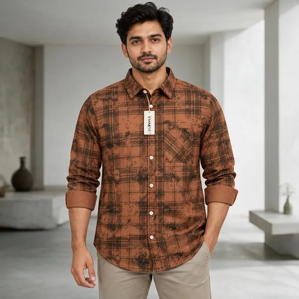 Brown_Cotton_Printed_Regular_Fit_Shirt_For_Men