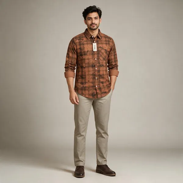 Brown_Cotton_Printed_Regular_Fit_Shirt_For_Men