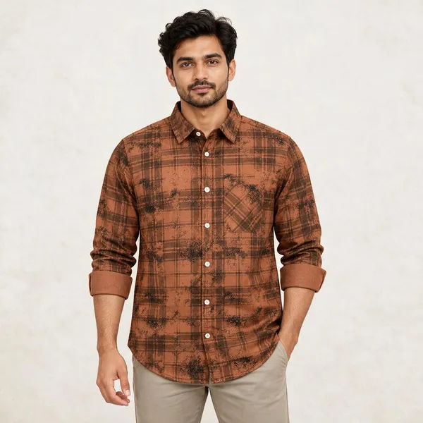 Brown_Cotton_Printed_Regular_Fit_Shirt_For_Men