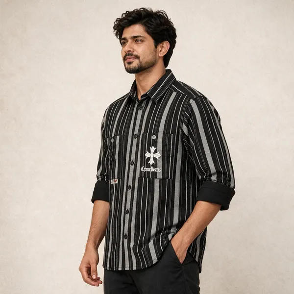 Black_Striped_Casual_Shirt_For_Men