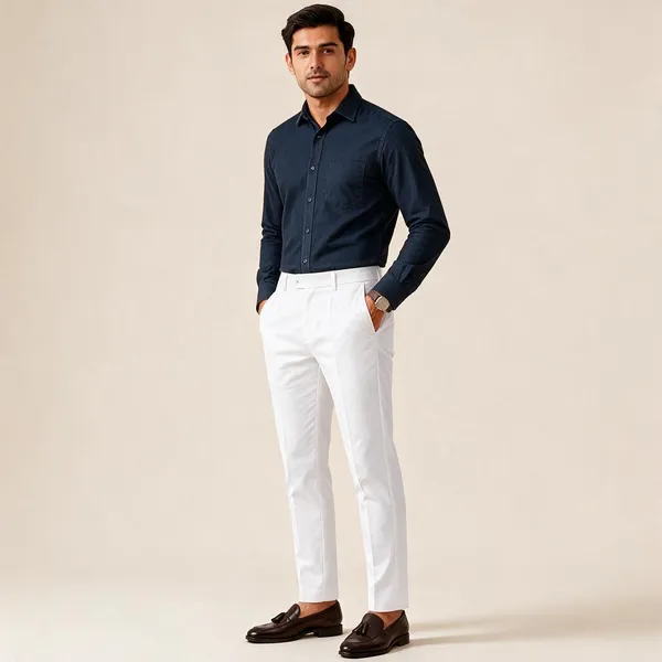 White_Formal_Fit_Trousers_For_Men