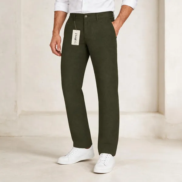 Olive_Straight_Fit_Trousers_For_Men