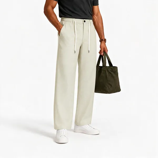 Beige_Casual_Straight_Fit_Trousers_For_Men