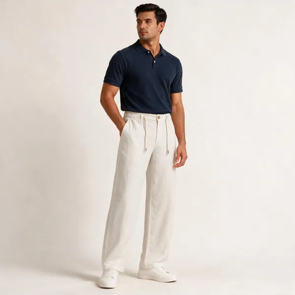White_Straight_Fit_Trousers_For_Men