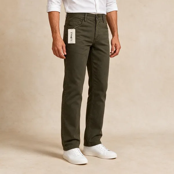 Olive_Straight_Fit_Trousers_For_Men
