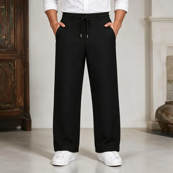 Black_Relaxed_Fit_Trousers_For_Men