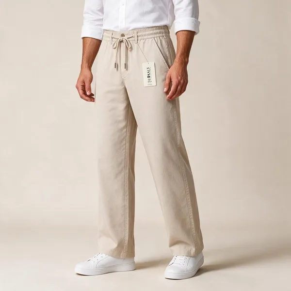 Beige_Relaxed_Fit_Trousers_For_Men