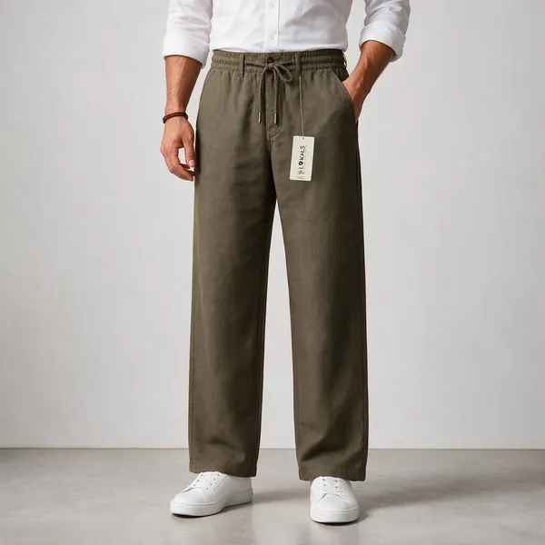 Olive_Straight_Fit_Trousers_For_Men