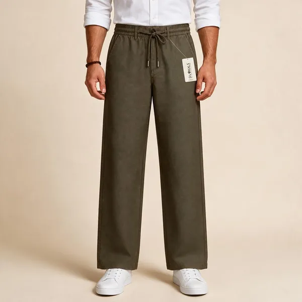 Olive_Straight_Fit_Trousers_For_Men