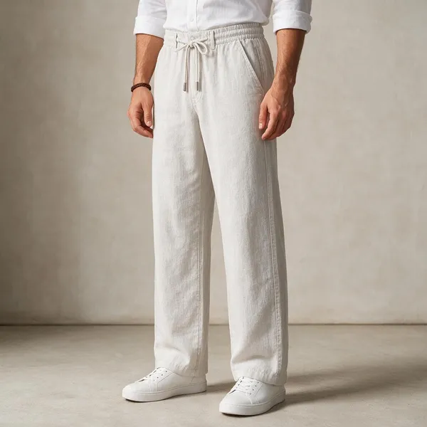 White_Straight_Fit_Trousers_For_Men