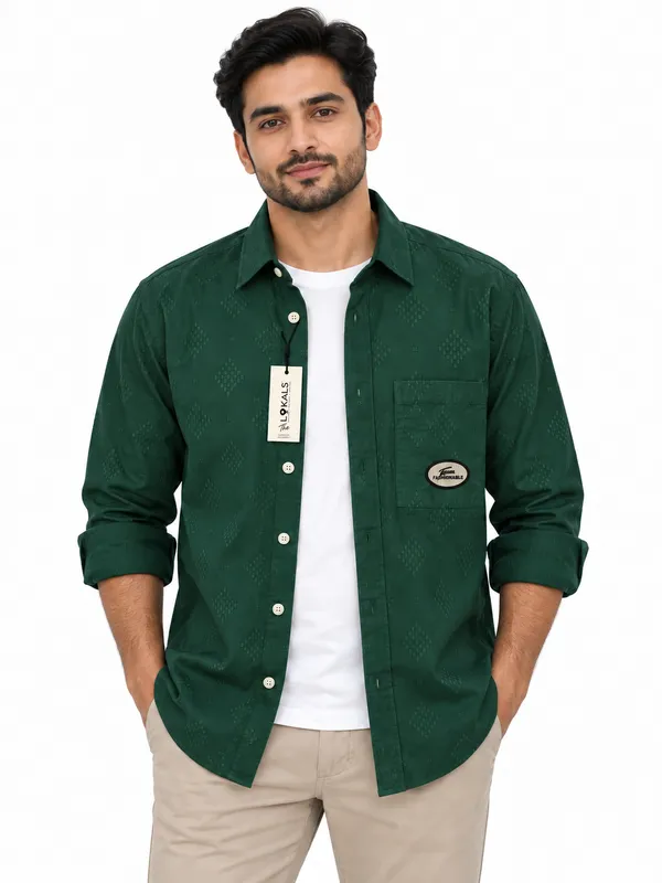 Green_Printed_Casual_Shirt_For_Men