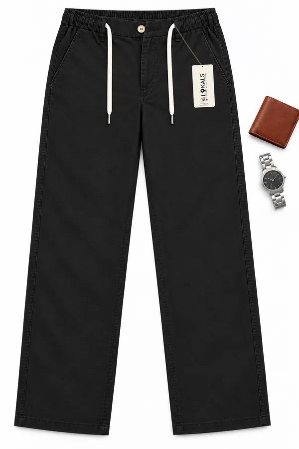 Black_Relaxed_Fit_Casual_Trousers_For_Men
